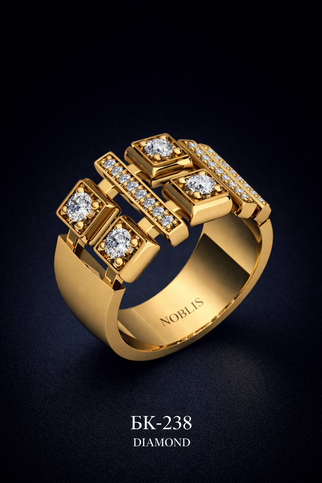 NOBLIS — Ladies Ring 16. Bijuterie lucrată manual în Chișinău, finisaj premium, livrare în toată Moldova.